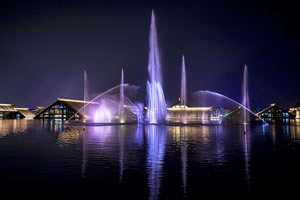 上海松江广富林大型音乐喷泉表演