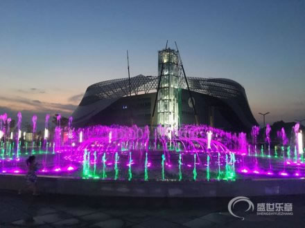 银川中阿之轴民族之花景观音乐水秀喷泉